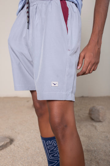 Men's Earth Shorts in Marble Gray | VOLO Apparel | Designed to fit into your active life without looking like athletic wear. Earth Shorts 2.0 come with a super strong ultralight microstretch fabric and a five pocket design. Two zipper pockets, a security pocket and super quick drying material. The shorts feature an internal drawstring and are reinforced stitched and ultra durable for all your adventures in or out of the city.