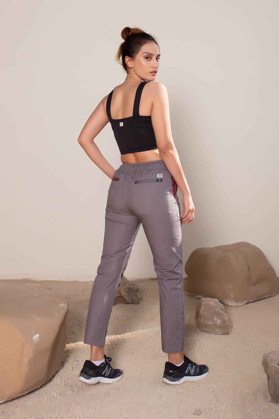 Women's Vera Crop in Black | VOLO Apparel | The perfect athletic crop top made with a four way stretch bamboo fiber blend. Double lined and naturally odor resistant and antimicrobial. The Vera bamboo crop is reinforced stitched, the bamboo fiber comes with its own climate control properties, making the tops more breathable in the heat and more insulating in the cold.
